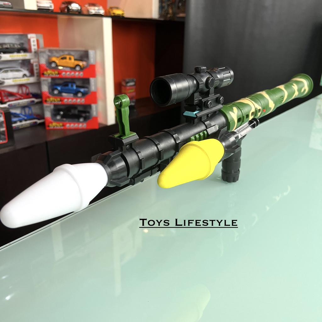 Mainan Tembakan Eva Soft Bullet Rocket Gun Basoka Bazooka