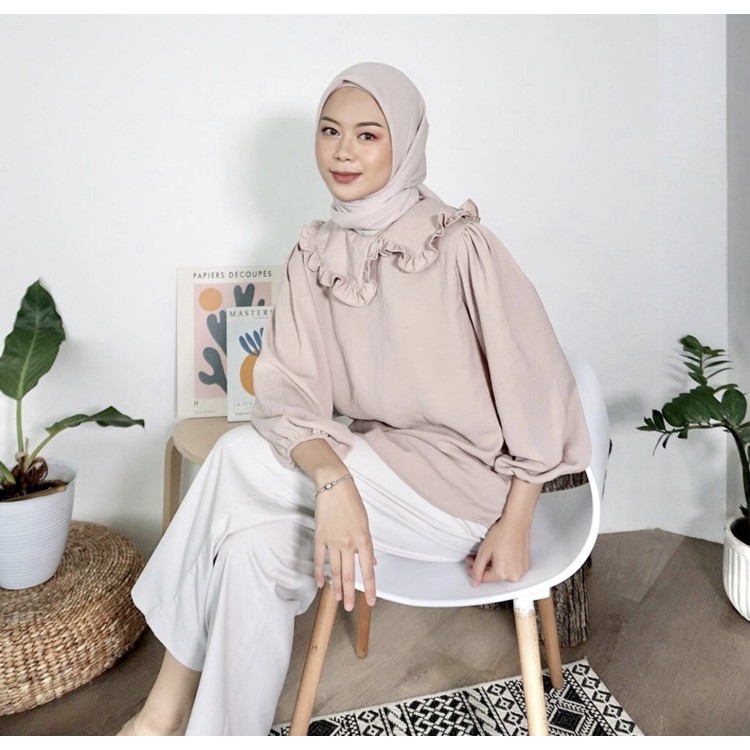 DEWIA BLOUSE-DEWIA BLOUSE MOCA