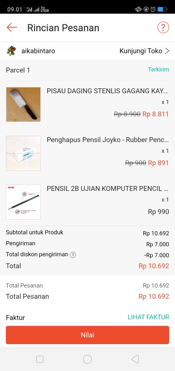 Pisau Daging Stenlis Gagang Kayu Cacah Cincang Anti Karat Alat Masak Sayur Buah Dapur