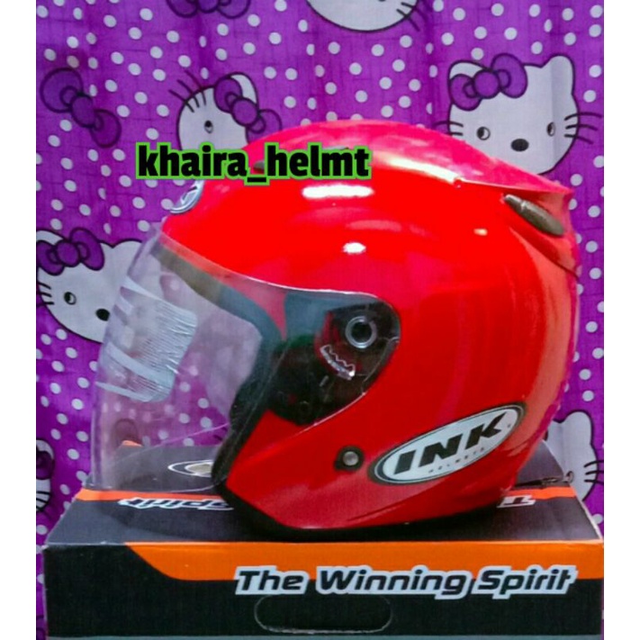 Helm ink super grade ori (semi not down)-merah ferari