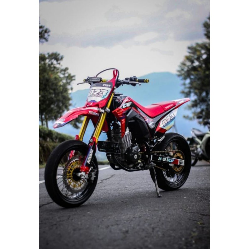 Decal Sticker CRF 150L Full Chrome Hologram/Pelangi (Dtracker, KLX BF 150, KLX S, CRF) 01