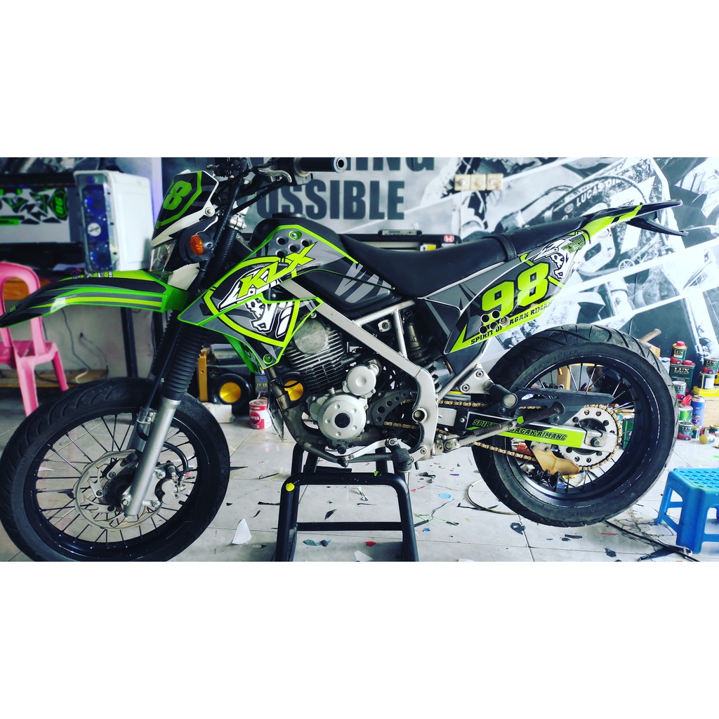 decal klx OLD keren decal klx OLD simpel decal klx OLD gold decal klx supermoto