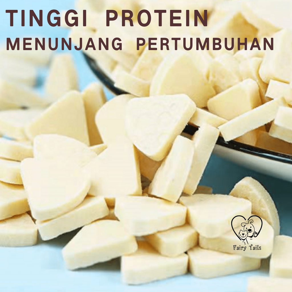 [ORIGINAL] Snack Kalsium Susu Kambing Untuk Anabul Anjing dan Kucing 100 gr Treat Tablet Cemilan Sehat Susu Kambing Segar / Pet Cat and Dog Food Snack Calcium Goat Milk | Makanan Fresh Meat