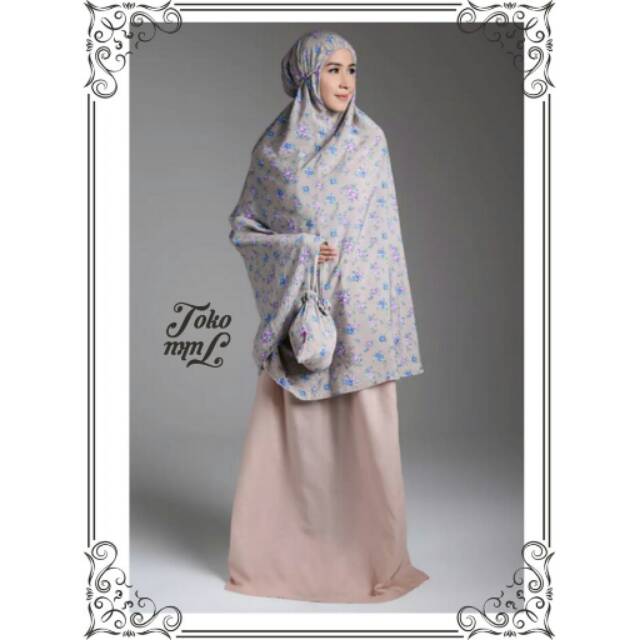 MUKENA TATUIS TIARA 212 PAULA BLANCHE BROWN BUNGA KATUN JEPANG MURAH