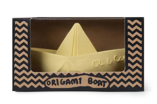 Oli and Carol ORIGAMI BOAT bath toy / teether