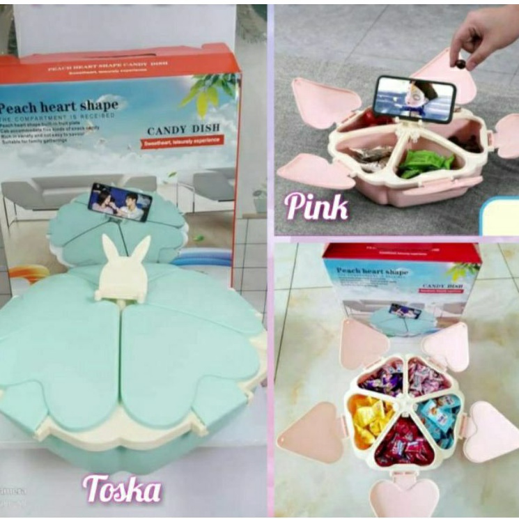 Toples Bunga Mekar Candy Dish Toples Lebaran Toples Blooming Flower