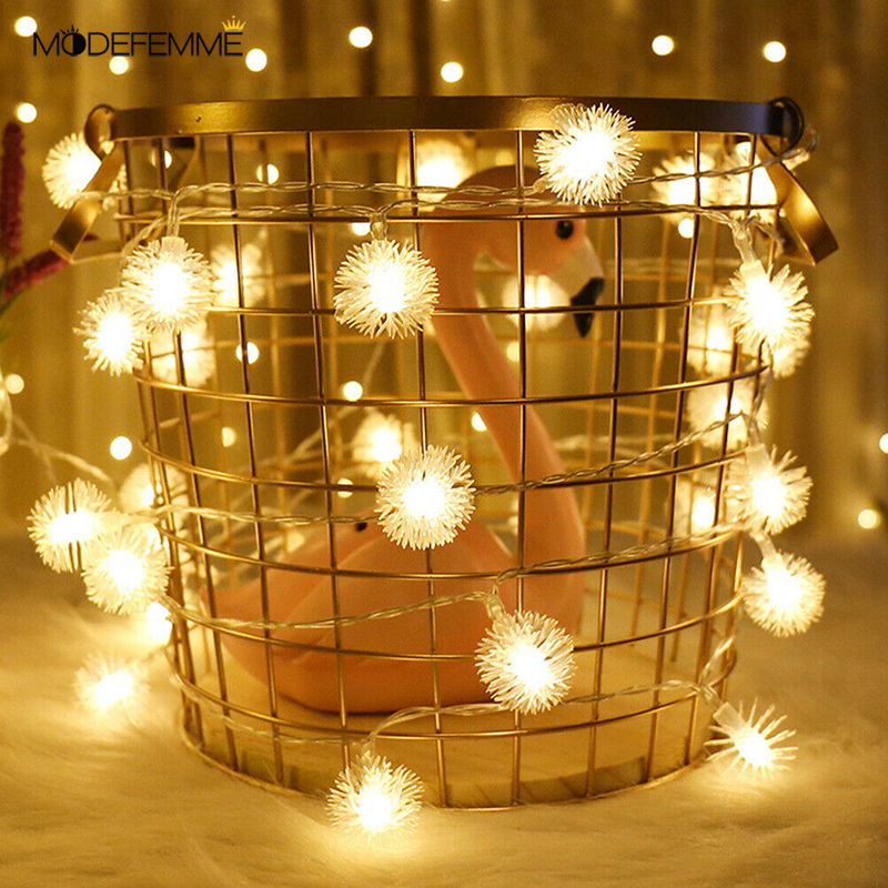 (1.5 / 3 / 6m Ins Lampu String Desain Dandelion Untuk Dekorasi Pesta Natal / Taman / Indoor