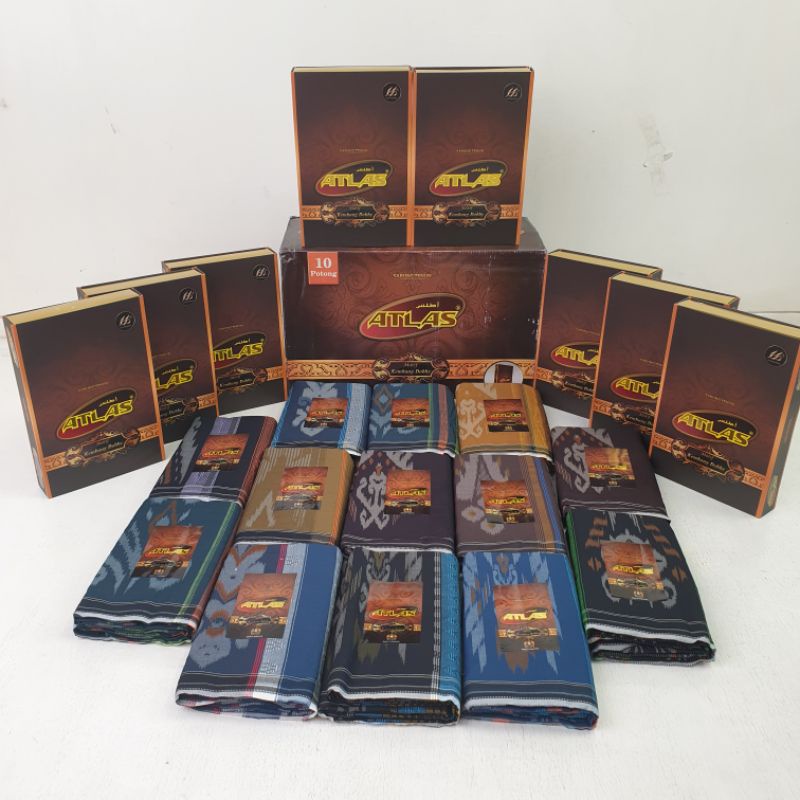 SARUNG ATLAS MOTIF KEMBANG DOBBY SARUNG TENUN PRIA