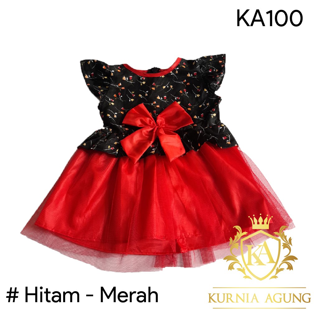 Baju Bayi Perempuan Gaun Balita Dress Bayi 0- 18 bulan Dress Princess Ulang Tahun Pesta Murah KA100