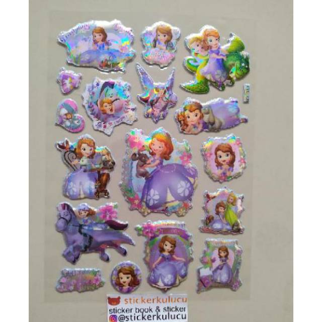 

Stiker anak timbul SOFIA hologram 17x28cm