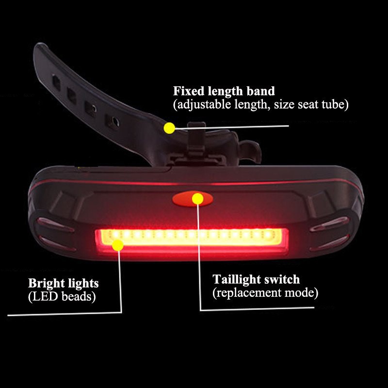 Zacro Backlamp Lampu Sepeda COB Tail Light - HYD-011 - Red