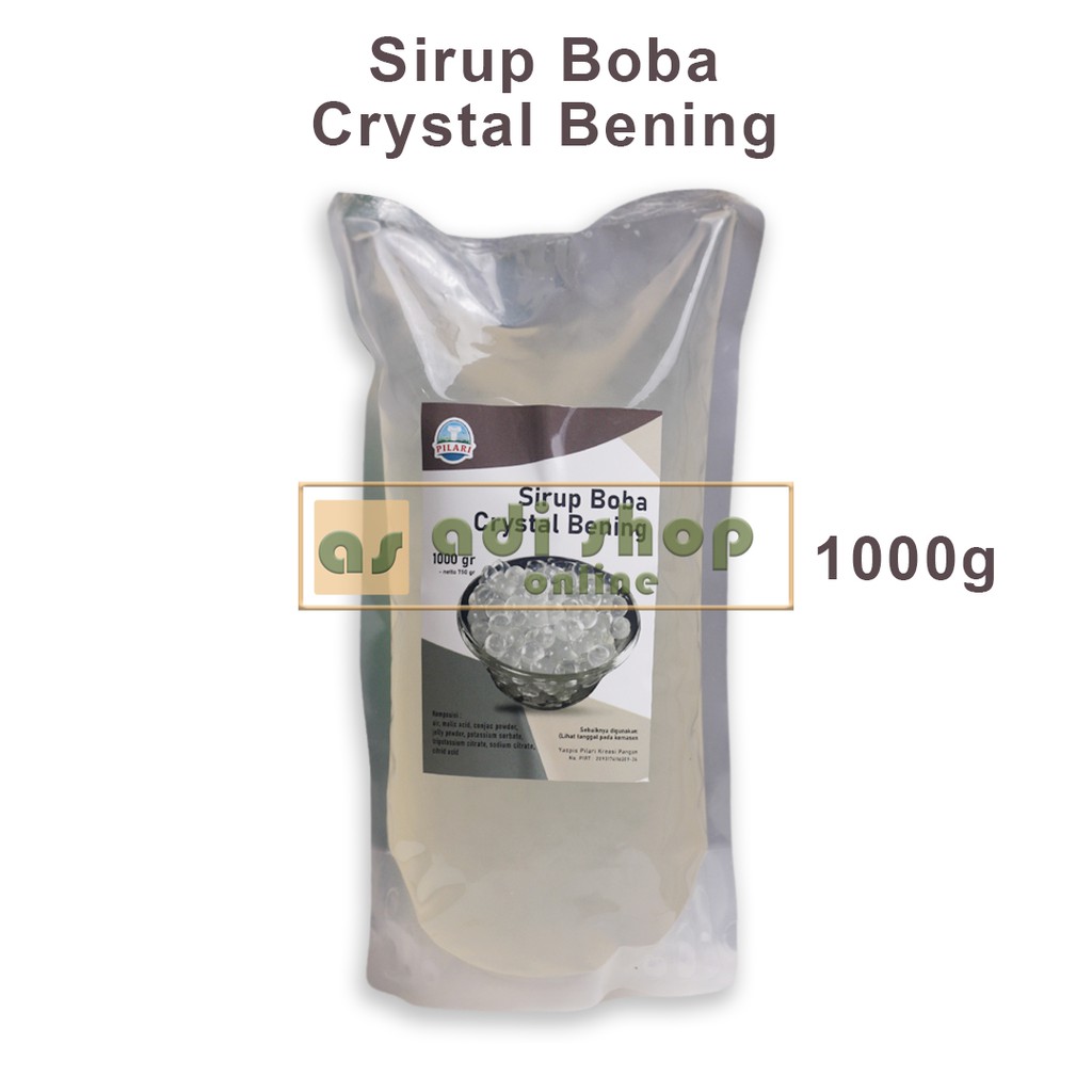 

SIRUP BOBA CRYSTAL BENING PILARI 1000g