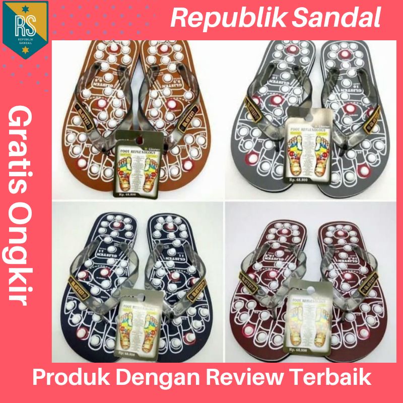 Sandal jepit Glisten B sandal refleksi sandal terapi kesehatan