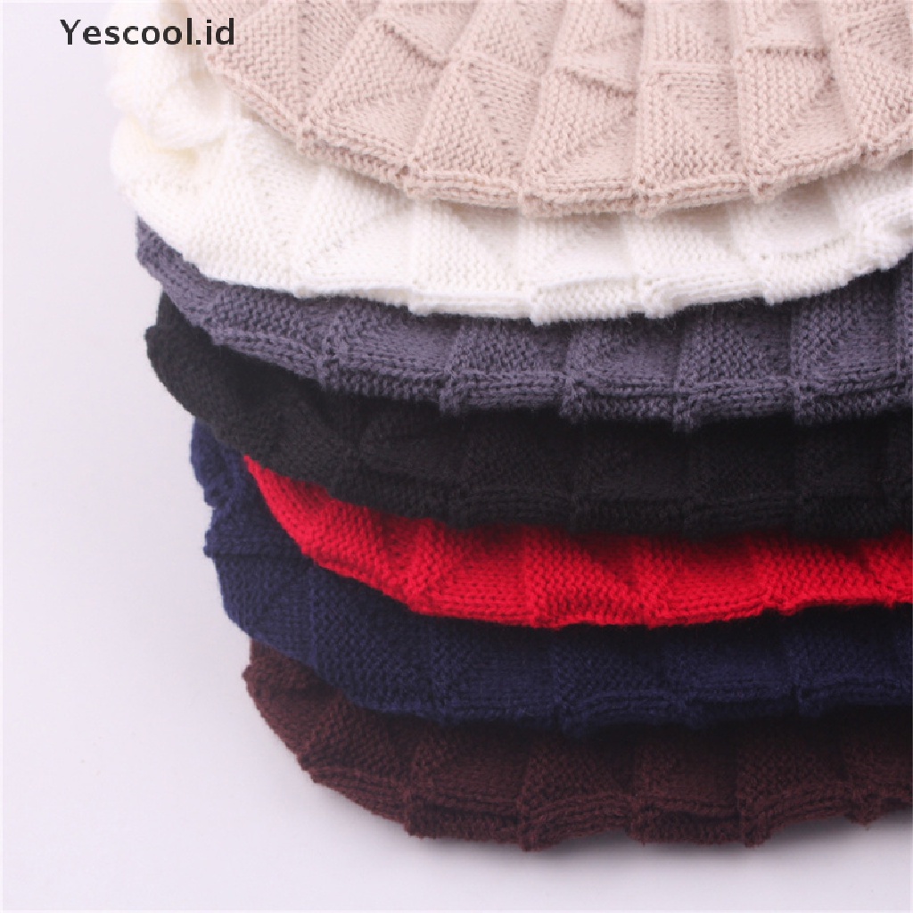 【Yescool】 Unisex Men Women Knit Baggy Beanie Oversize Cap Winter Wool Warm Cap .