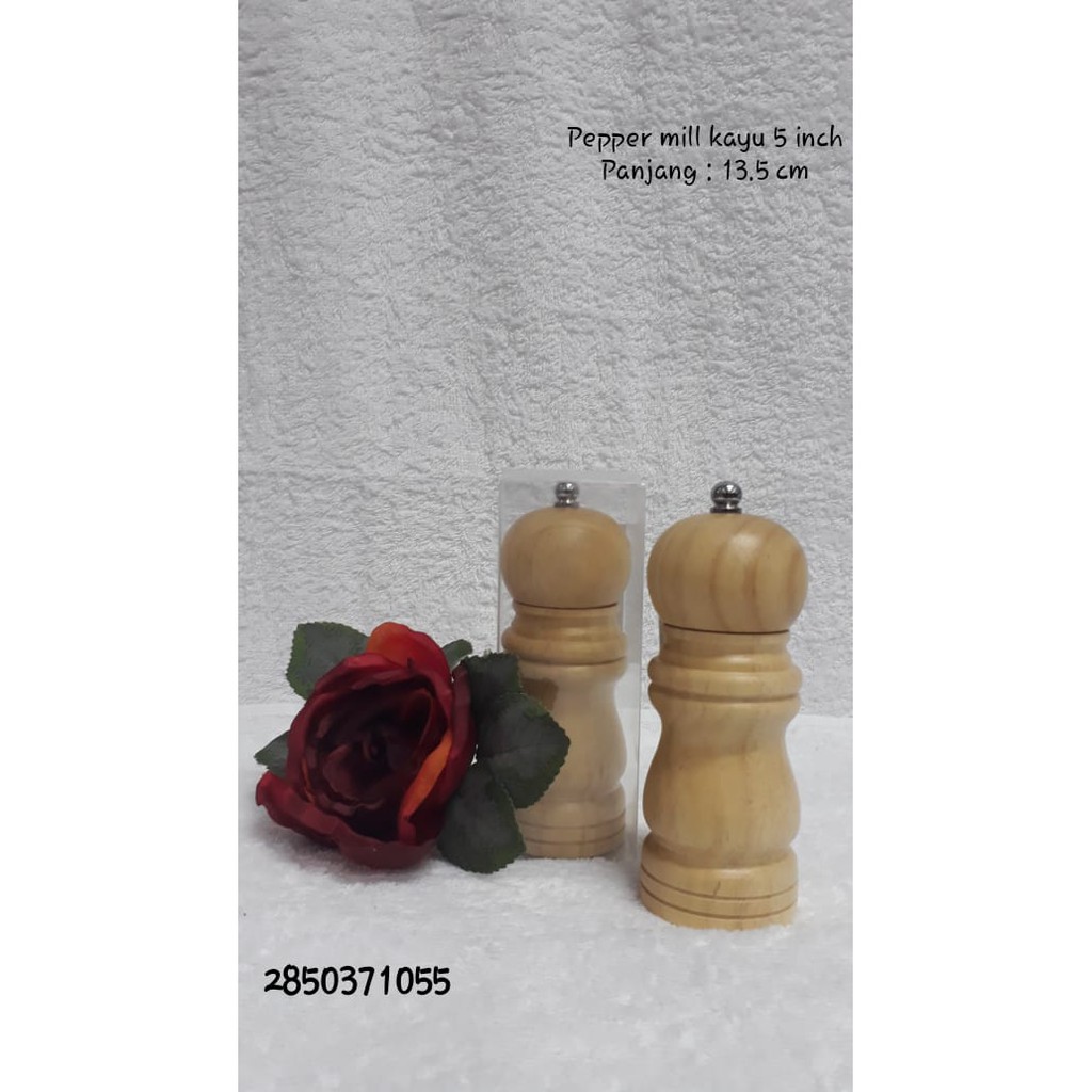 Pepper mill kayu / Penggiling lada 5" dan 6"