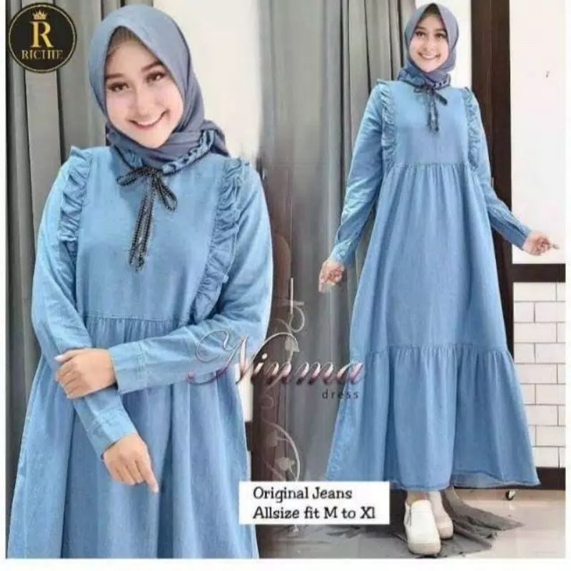 Gamis Jeans Wanita Fashion Muslim