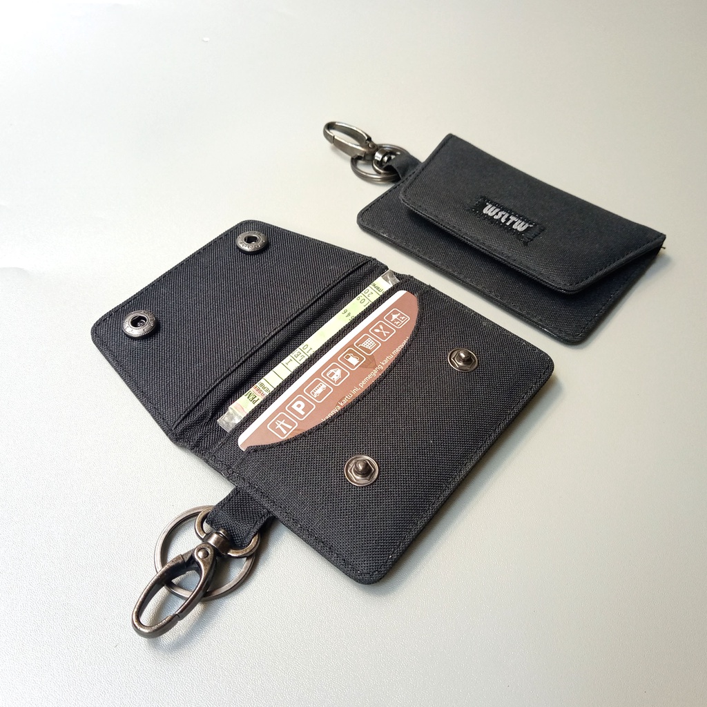 Dompet Stnk Mobil Gantungan Kunci Motor Slot ETOLL black - WSGK098