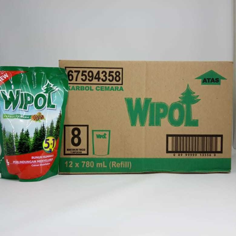 Wipol karbol botol /refill 750ML /450ML pembersih lantai wipol karbol cairan pembersih lantai 450 ML