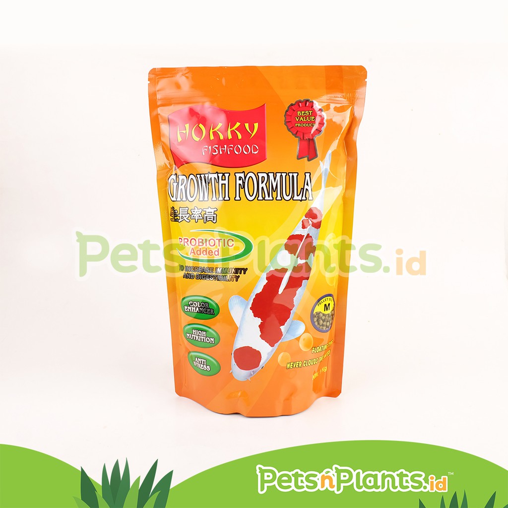 Pelet Pakan Makanan Ikan Koi Hokky Growth Formula Pertumbuhan 1 Kg