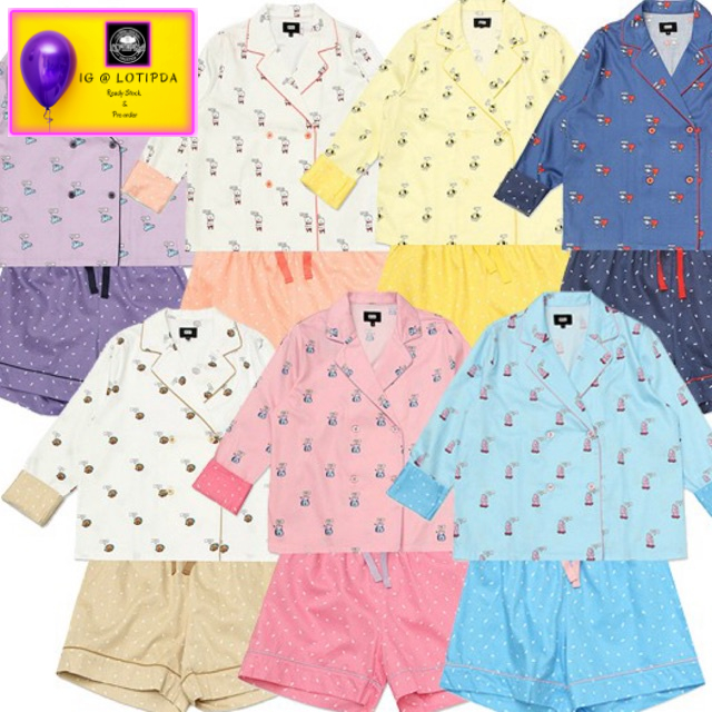 BT21 x HUNT Cropped Sleeping pajamas OFFICIAL