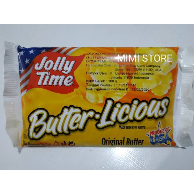 

Pop Corn Jolly Time Butter Licious Halal