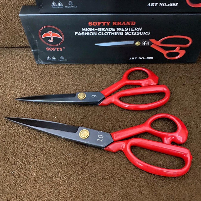 

mg Gunting Kain Gagang Karet premium / Gunting taylor / Gunting penjahit gagang karet / gunting