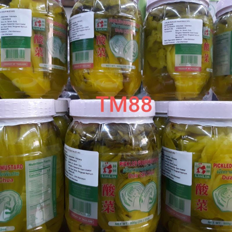 

LINLIN PICKLED SOUR MUSTARD/ACAR SAWI PRODUK IMPOR THAILAND900 GRAM