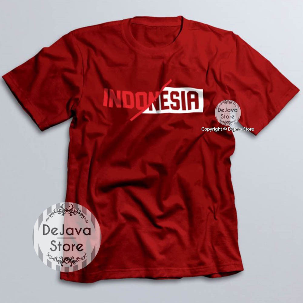 Kaos Distro Indonesia Kotak Garis Baju Kemerdekaan Agustus Cotton Combed 30s Unisex Premium | 4379-1