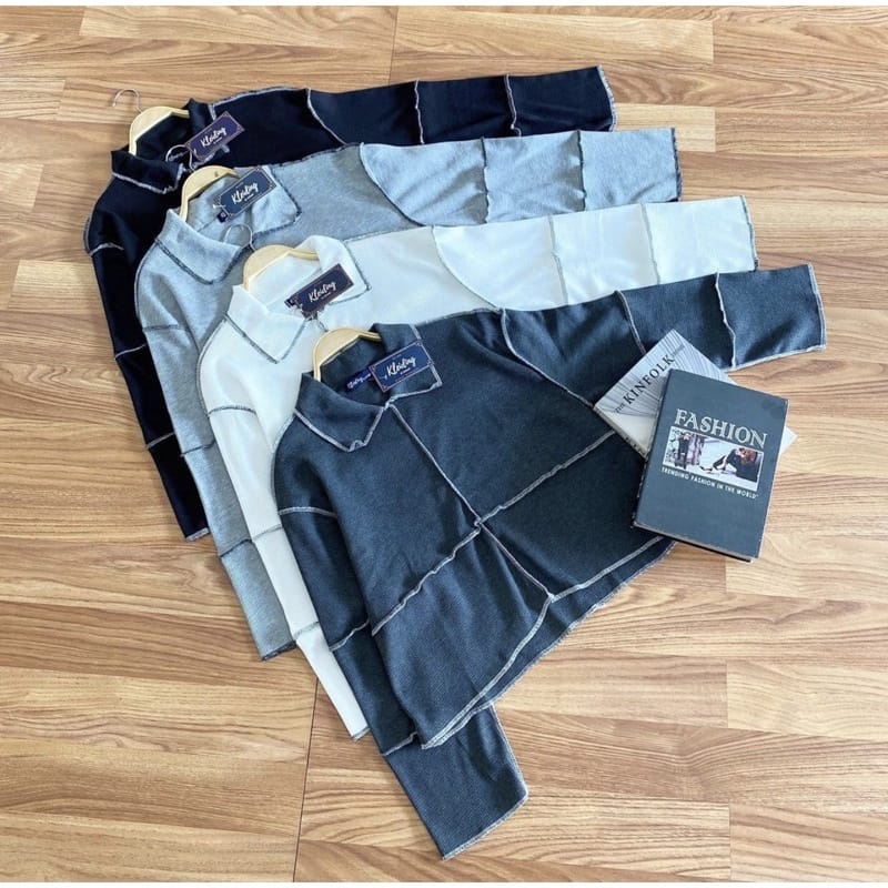 Kimberley Blouse Knit Big Size Desain Korea Terbaru