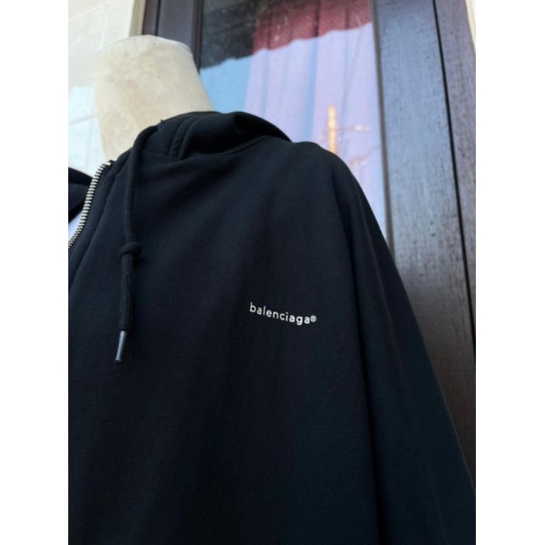 Balenciaga Jacket Hoodie Black Authentic Original Preloved Second