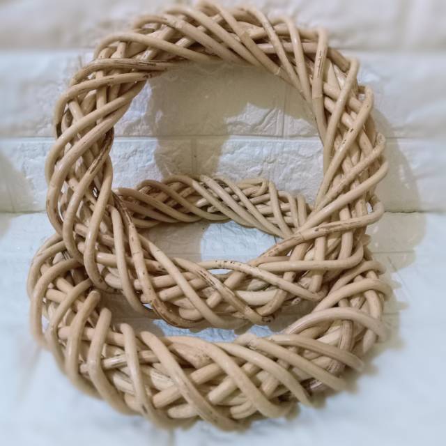 Hiasan dinding rotan dekorasi lingkaran