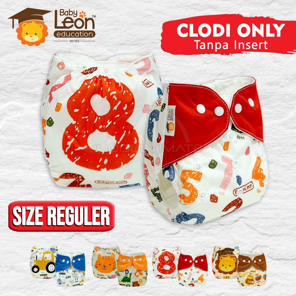 1PCS CLODI ONLY (Tanpa Insert) BABY LEON Clodi REGULER Seri Edukasi CB-733 Baby Popok Kain Bayi Cloth diaper Popok Kain Cuci Ulang Bayi Celana Popok Cloth Diapers Daya Serap Tinggi