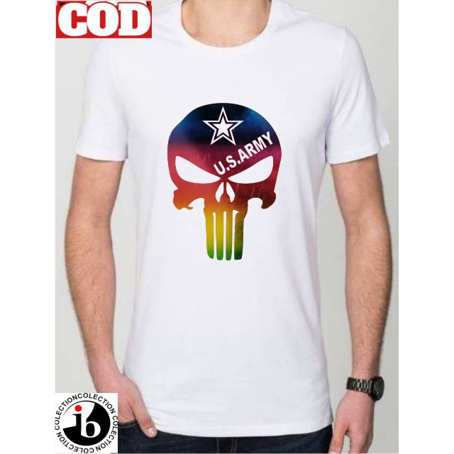 Kaos Distro T-Shirt Pelangi US Army
