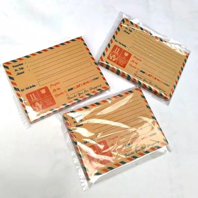 

LABEL PENGIRIMAN OLSHOP - KERTAS KRAFT COKLAT