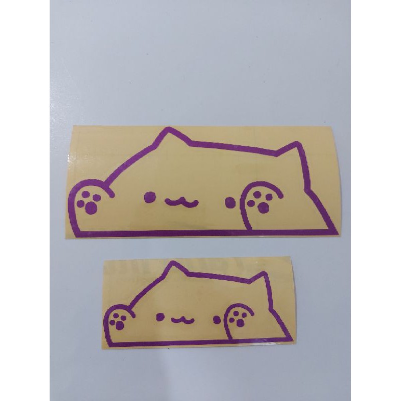 STICKER BONGO CAT CUTTING MOTOR MOBIL LAPTOP