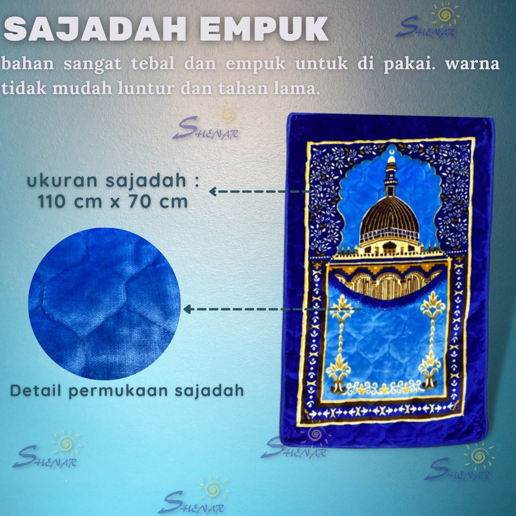 SHENAR , SAJADAH TEBAL EMPUK / SAJADAH JUMBO / SAJADAH BULU TURKI TERBARU  MURAH/ SAJADAH BUSA AJAIB