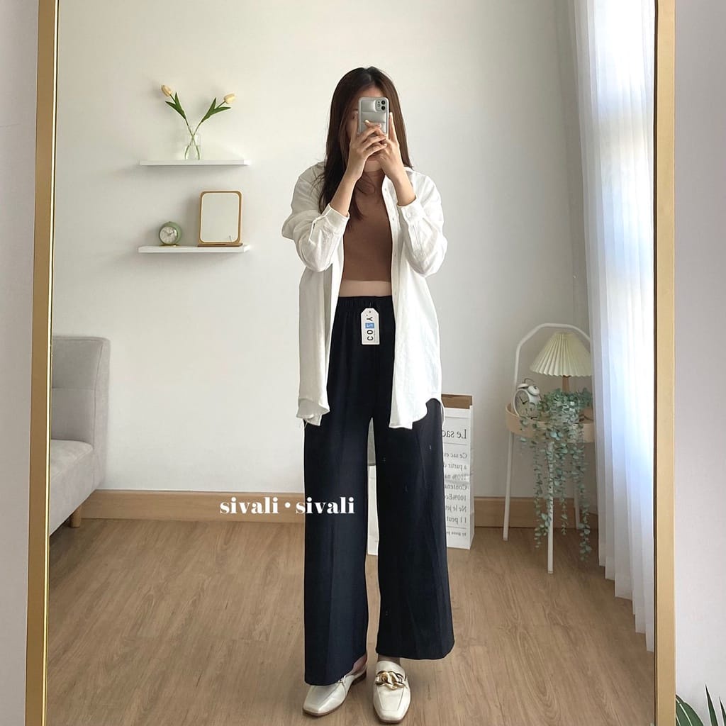 BEFAST - ZEC OOTD Celana Panjang MAYRA / Jessy Pant RAYON DIAMOND / Celana Panjang Kulot Wanita / Keluaran Terbaru / Kulot Kekinian Remaja ABG / Trendy / Fashion Wanita Kerja Casual / Celana Kulot Polos Formal / Terlaris / Kulot Best Seller