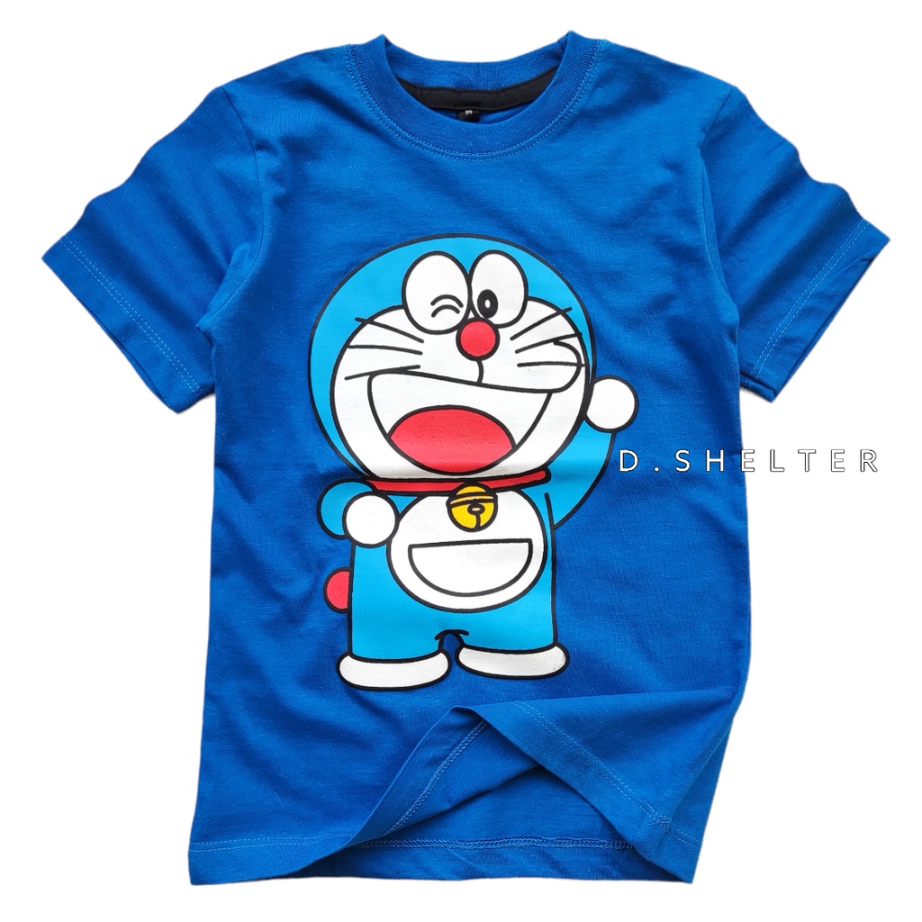 KAOS DISTRO ANAK TURKIS DORAEMON LUCU