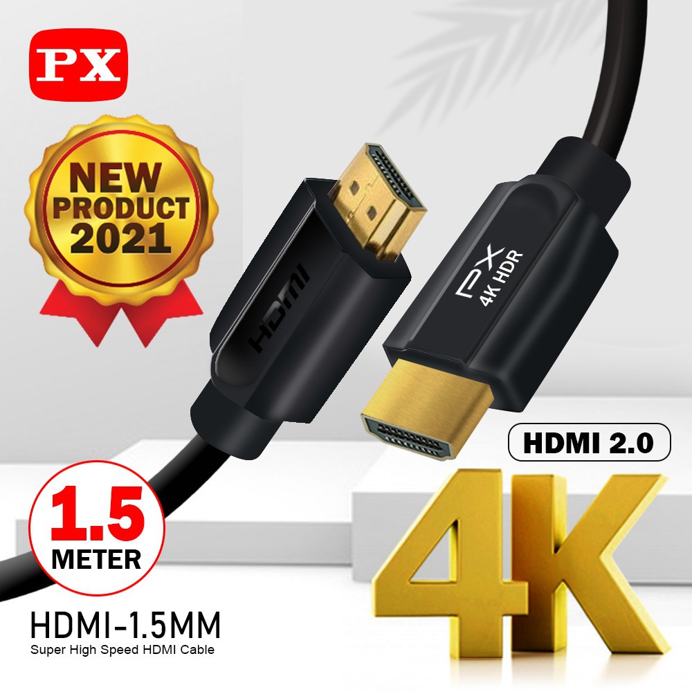 Cable Hdmi 1.5m PX 4k 2k gold hdmi-1.5mm - Kabel hdtv 2.0 1.5 meter ultra hd 60hz