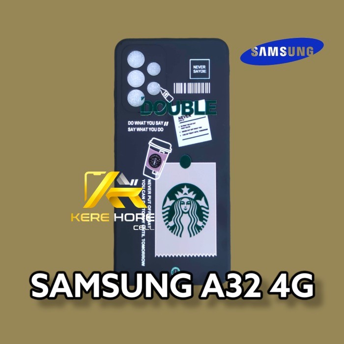 CASE SAMSUNG A32 4G SQUARE EDGE SOFTCASE STARBUCKS SAMSUNG A32 4G