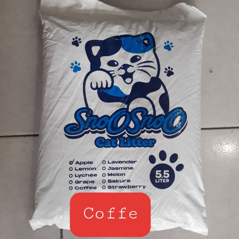 pasir Wangi Kucing Sno-sno 5,5Liter,Pasir kucing/Hamster