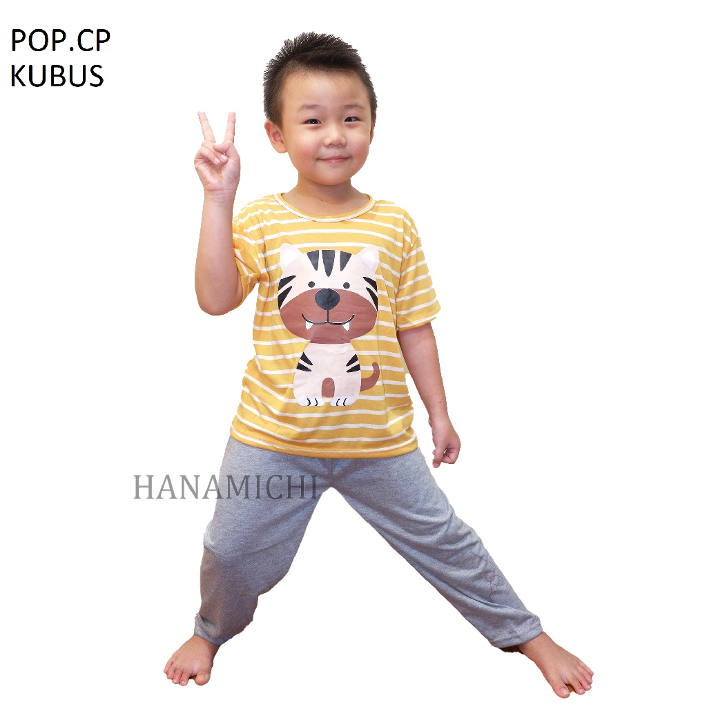 Hanamichi POP.CP Setelan Baju Tidur Anak Lengan Pendek