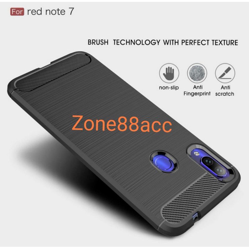 Silicon Case Redmi Note 7 Note 7 Pro Softcase iPAKY Carbon Casing Cover TPU