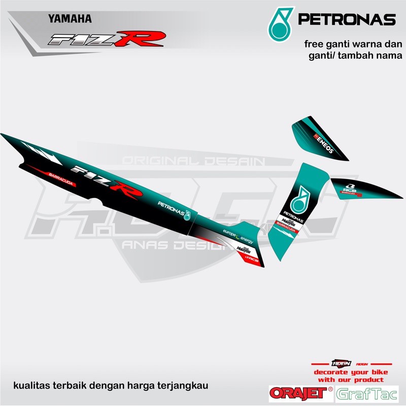 striping yamaha f1zr petronas semifull