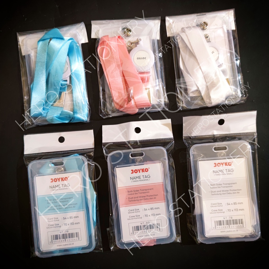 

Elastic rope name tag label nama transparan tali elastis joyko NT-78 NT-79 NT-80