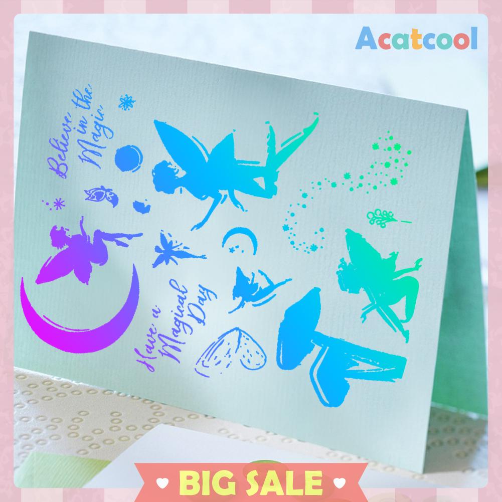 Stempel Transparan Motif Peri Untuk DIY Scrapbook / Foto / Kartu