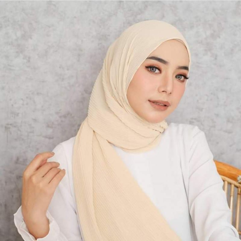 COD Pashmina Full Plisket Pashmina Ceruty Pashmina Plisket Pashmina Best Seller