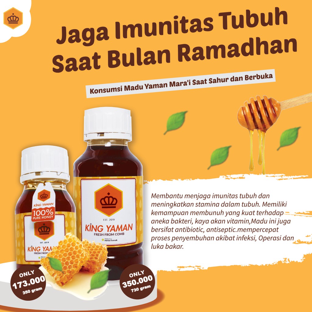 

Madu Yaman Marai 350 gram dan 730 gram Original Premium [ASLI]