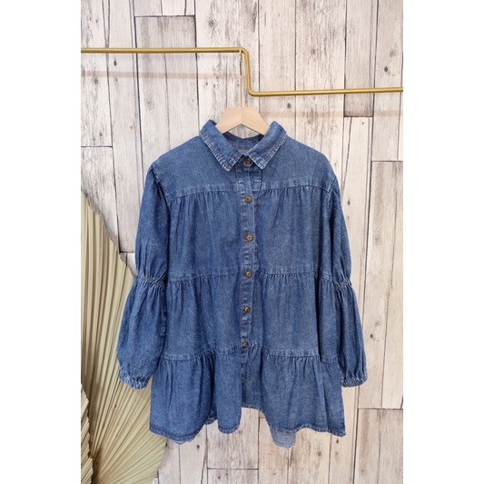 KEMEJA DENIM OVERSIZE