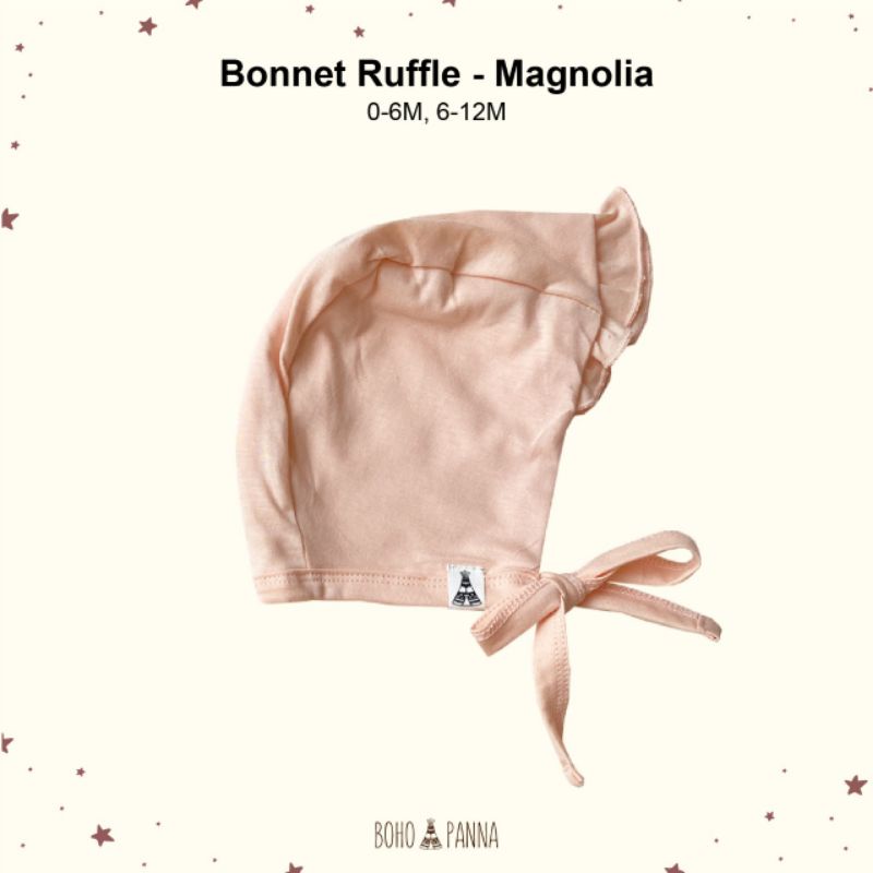 BONET RUFFLE TOPI ANAK BAYI BOHO BABY SURABAYABABY-Magnolia